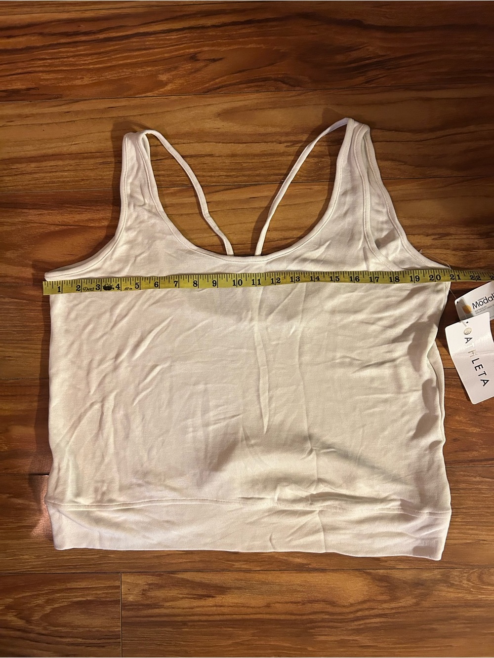 Athleta Carl stone white Serenity V Back Tank. LP new with tags. - Picture 11 of 14